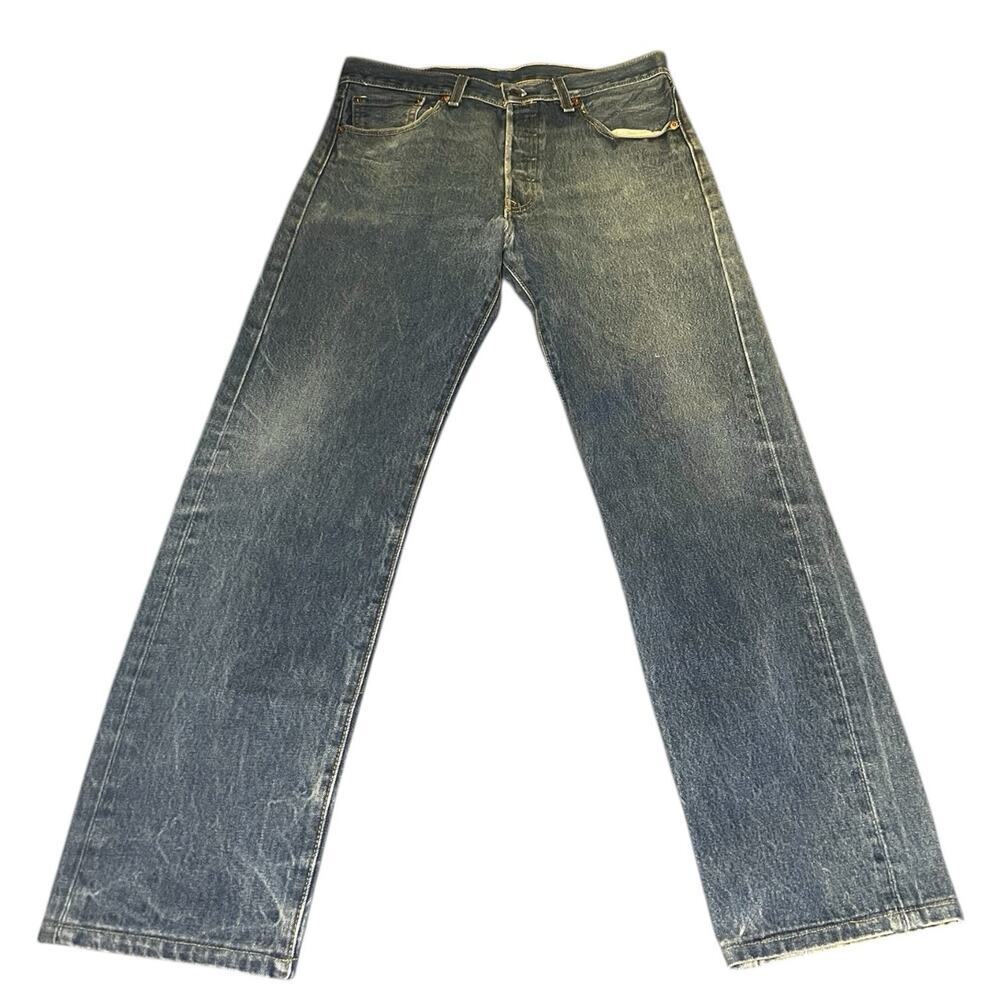 Levi's 501 Classic Button Fly Straight Leg Jeans Mens Size 34x36 Vintage 00s Y2K